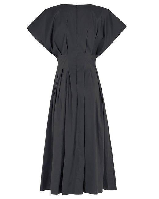 Semicouture Black Cotton Poplin Dress