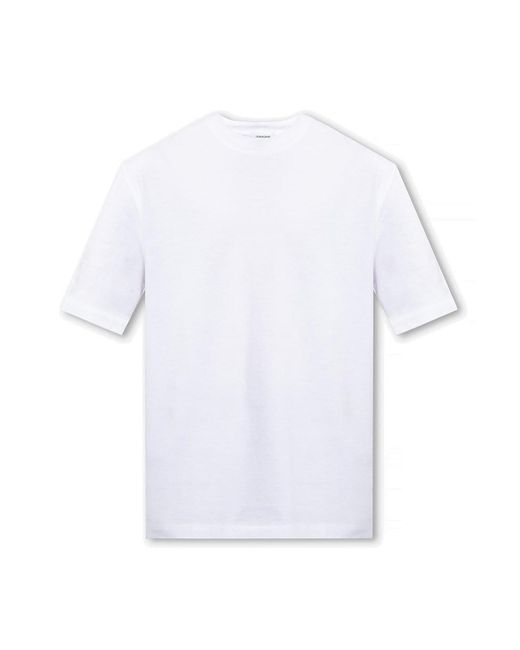 Ferragamo White Short-Sleeved Crewneck T-Shirt for men