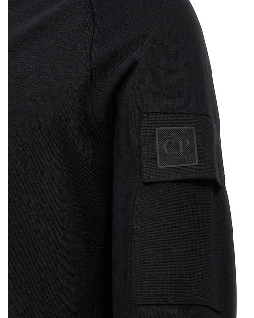 C P Company Black The Metropolis Series Sweater, Cardigans for men