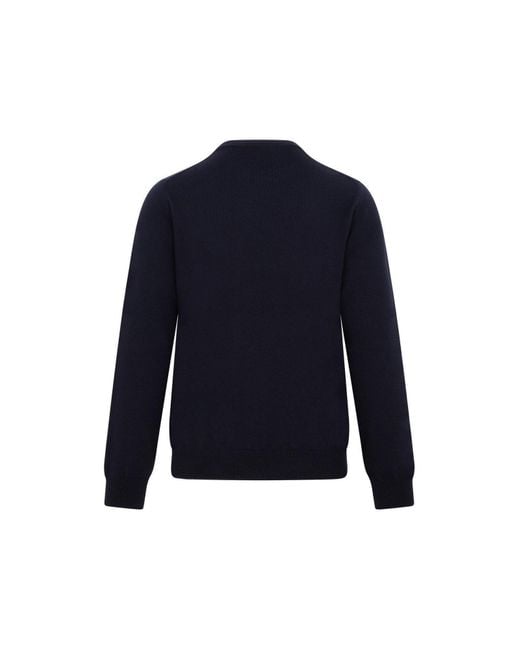 Giorgio Armani Blue Crewneck Long-Sleeved Sweatshirt for men