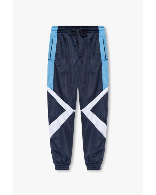 Dolce & Gabbana Blue Sweatpants With Logo for men
