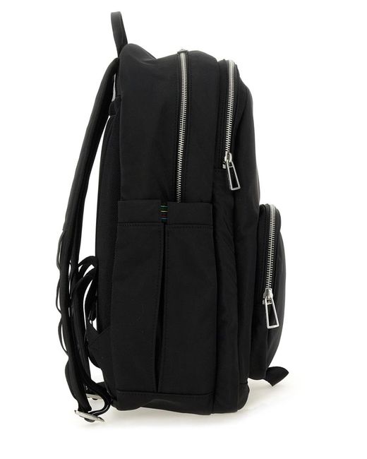 PS by Paul Smith Black Nylon Backpack for men