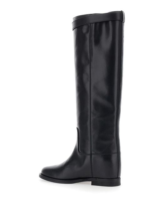 Via Roma 15 Black Boots Smooth Leather