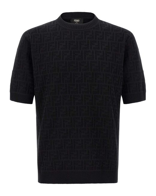 Fendi Black Ff Sweater for men