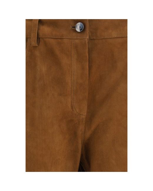 Magda Butrym Brown Lambskin Pants