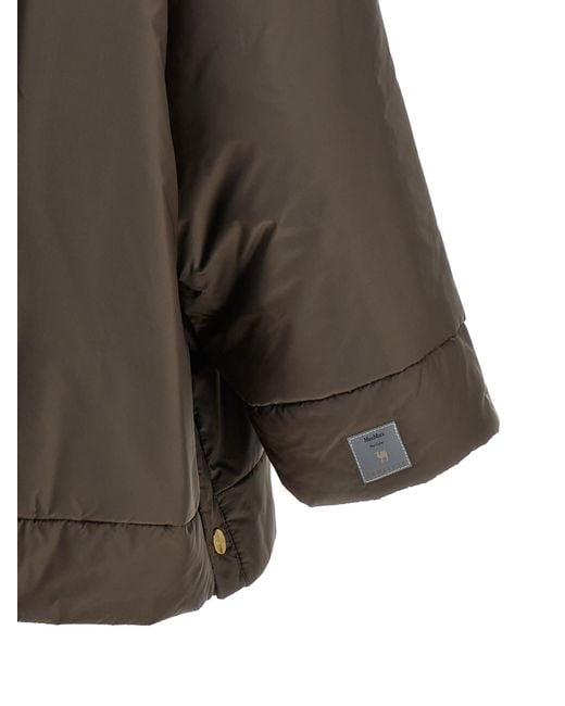 Max Mara Brown Polyester Shell Jacket Clothing