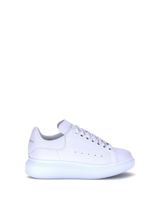 McQueen White Leather Sneakers Trainers