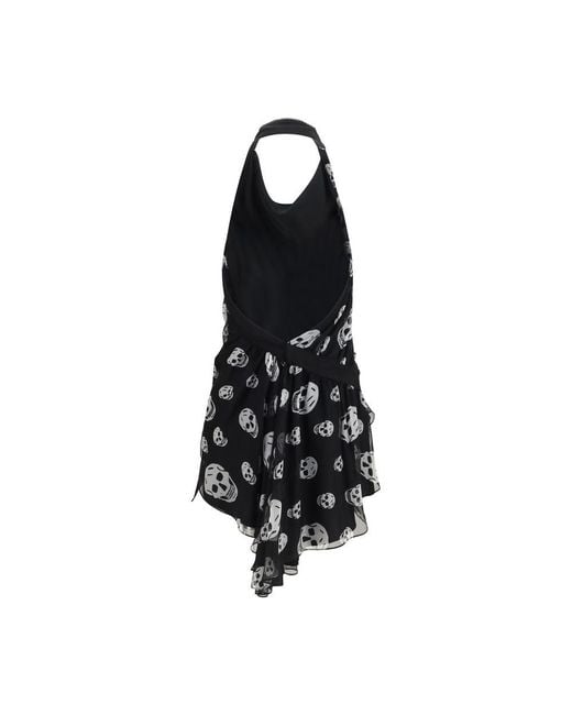 McQueen Black Silk Scarf