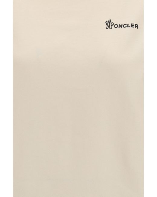 Moncler White Logo Cotton T-Shirt T-Shirts