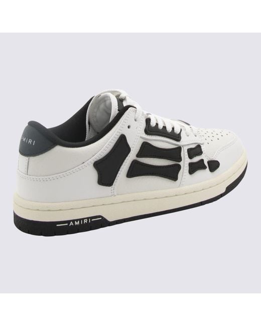 Amiri White And Leather Chunky Skel Low Top Sneakers