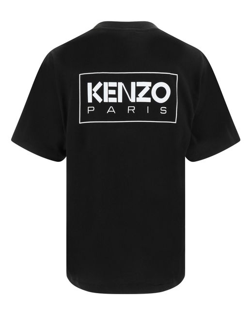 KENZO Black T-Shirt With Embroidery for men