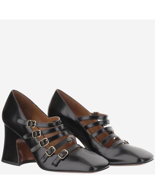 Chloé Brown Janis Shiny Leather Pumps