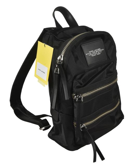 Marc Jacobs Black Logo Patched Backpack