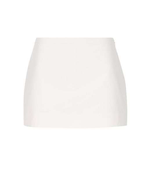 Valentino White High Waist Mini Skirt