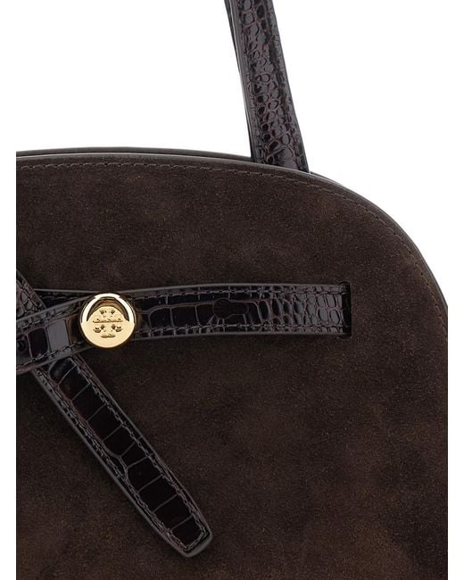Tory Burch Black Tote Bag Romy Leather Calf