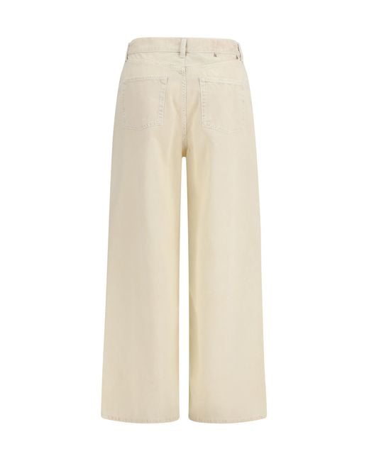 Golden Goose Deluxe Brand Natural Wide-Leg Cotton Denim Jeans