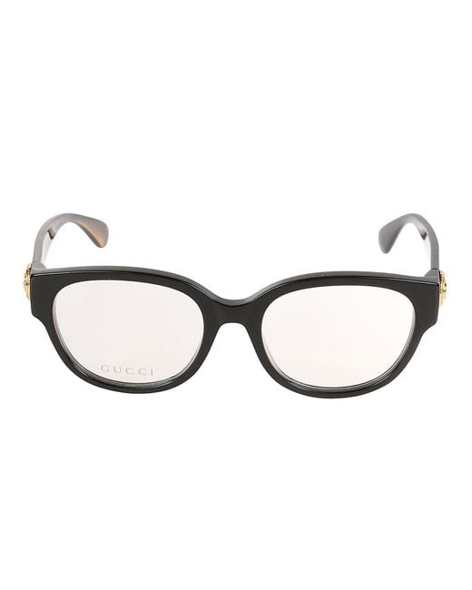 Gucci Natural Gg Logo Sided Glasses