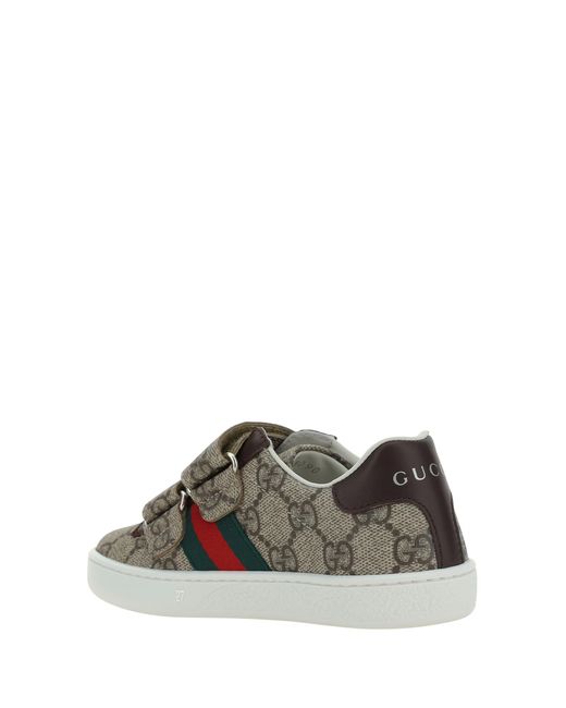Gucci Natural Boys Jacquard Sneakers Upper: Polyurethane Trainers for men