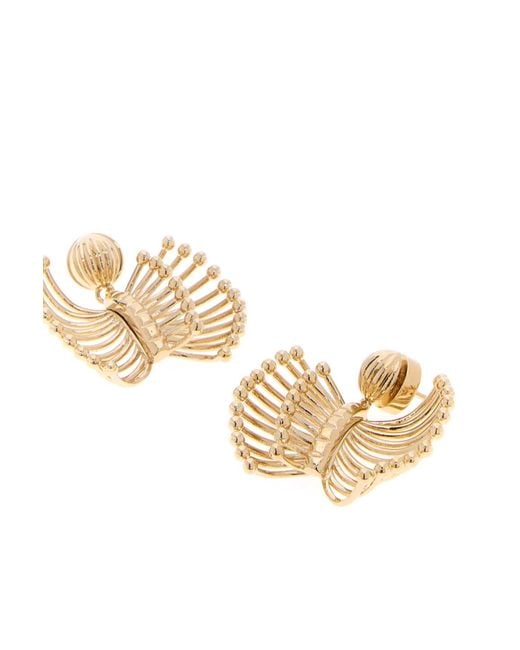 Miu Miu Metallic Gold Metal Earrings