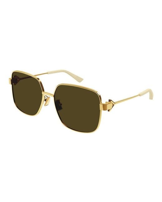 Bottega Veneta Green Sunglasses Rectangle Full Rim, Frame And Lens Bv1199S002 Default Title