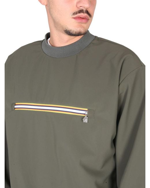 K-Way Gray Sweatshirt With Front Pocket for men