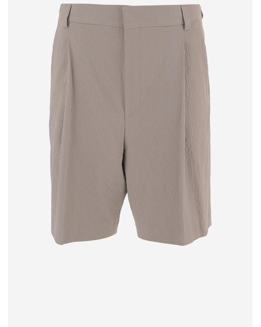 Boss Gray Shorts Stretch Cotton for men