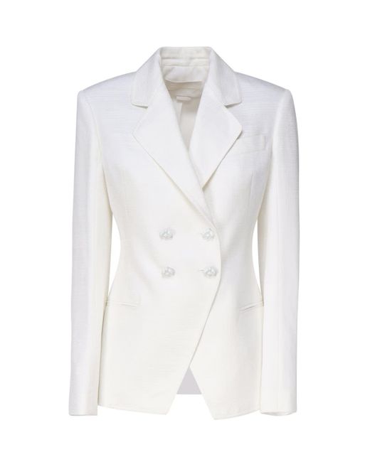 Genny White Double-Breasted Jacket