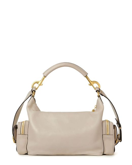 Chloé Natural Medium Double Carry Leather Shoulder Bag