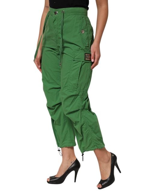Dolce & Gabbana Green Cropped Trousers
