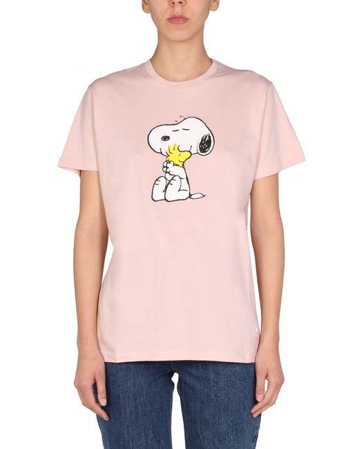 MOA Cotton Snoopy T-shirt in Pink | Lyst