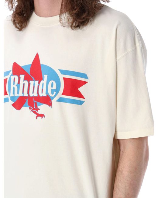 Rhude Multicolor Chevron Eagle T-Shirt for men