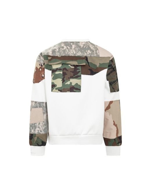 Dolce & Gabbana White Camouflage Sweatshirt for men