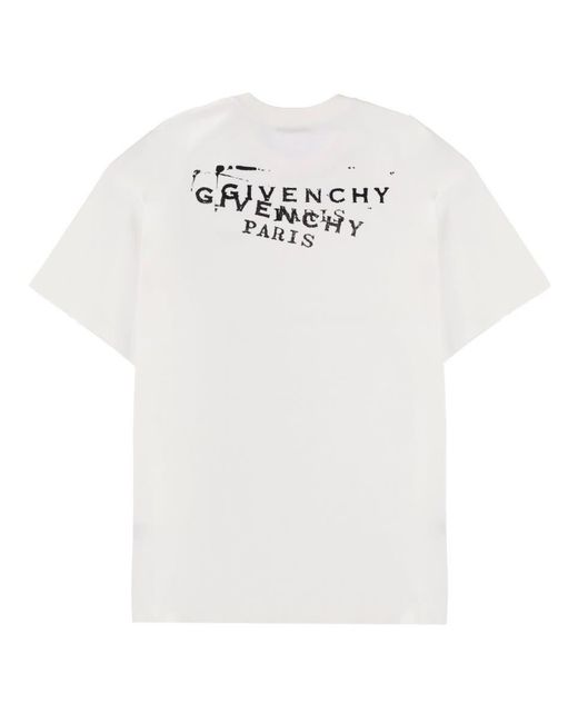 Givenchy White Logo Print T-Shirt for men