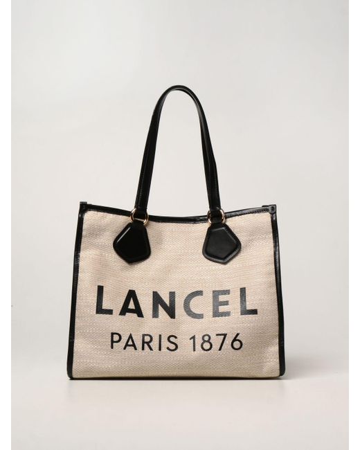 Lancel Tote Bags Canvas Tote Bag in Black - Lyst