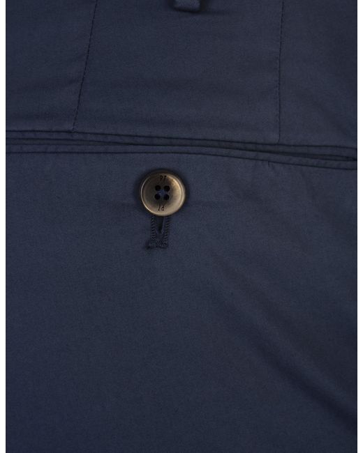 PT01 Blue Stretch Cotton Classic Trousers for men
