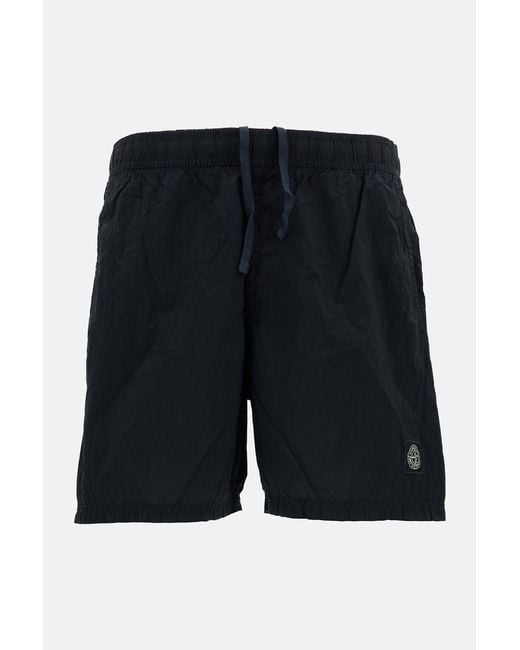 Stone Island Blue Swim Shorts for men