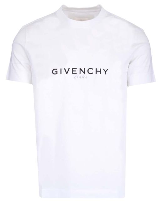Givenchy White Paris Reverse T-shirt for men