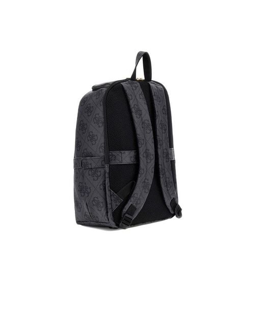 Guess Black Backpack Polyurethane Bags Backpacks