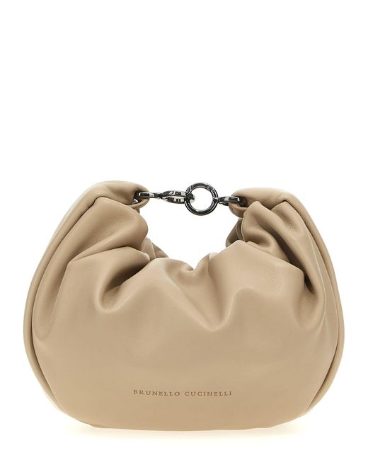Brunello Cucinelli Natural 'Hobo Brioche' Crossbody Bag