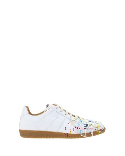 Maison Margiela White Leather Sneakers for men