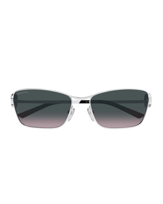 Gucci Gray Gg2045S Linea Emblem Metallo/Iniettato Sunglasses