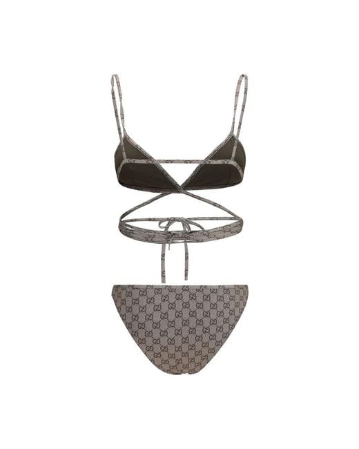 Gucci Multicolor Beige Polyester Bikini