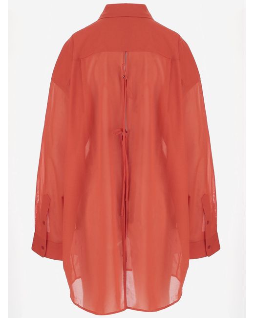 Frankie Shop Orange Cotton Shirt