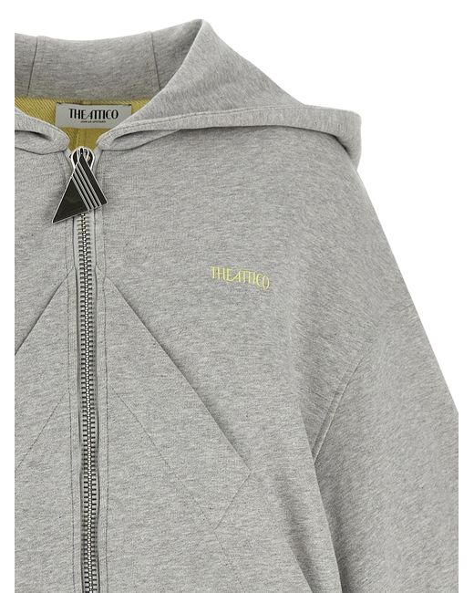 The Attico Gray Logo Hoodie