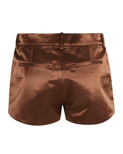 Tom Ford Brown Lustrous Mini Shorts