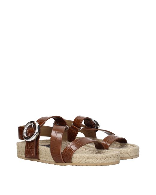 Stella McCartney Brown Stella Mc Cartney Gaia Sandals Eco Leather