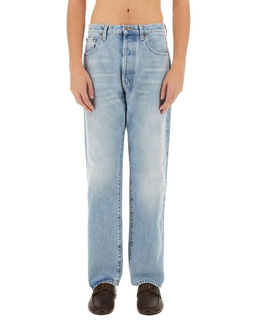 Valentino Blue Pants Cotton Jean for men
