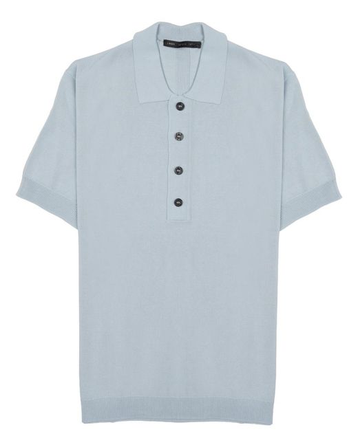 Low Brand Blue Polo Techno Viscose Shirts for men