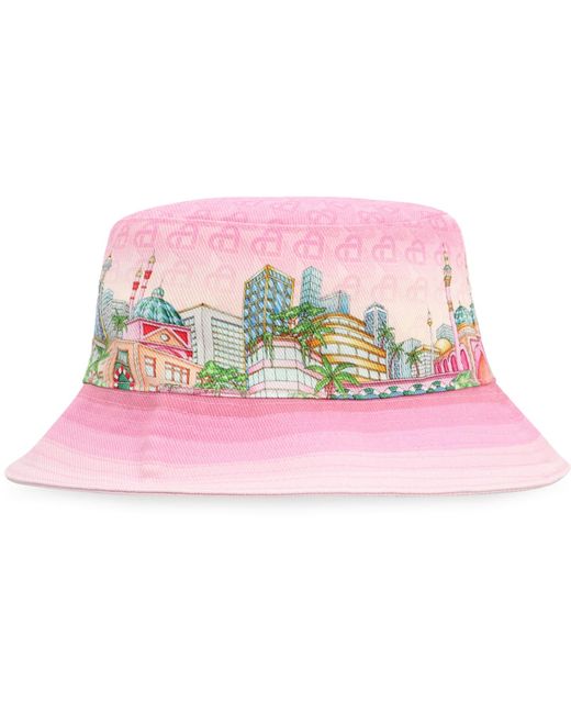 Casablancabrand Pink Bucket Hat for men