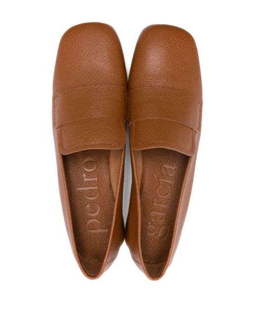 Pedro Garcia Brown Galit Leather Loafers
